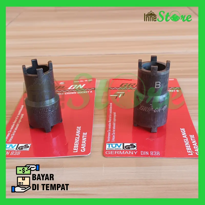 Kunci Mahkota Set 2 Pcs - Double Crown Socket Type A & Type B GRIP-ON 1