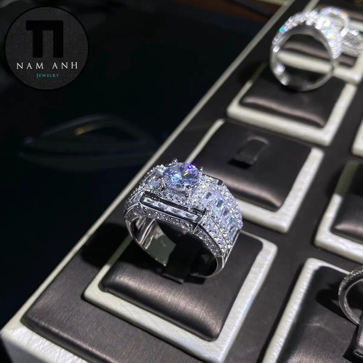 >NAJ< Nhẩn nam mẫu xoàn cao cấp Nm135 - Đã xi kim