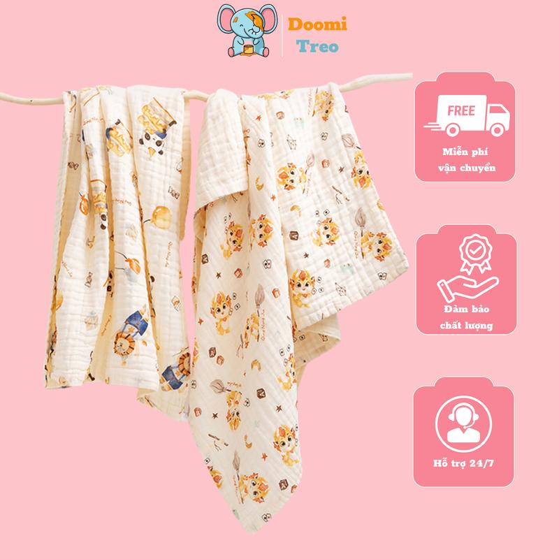 [Deal Sốc] Khăn Tắm Cho Bé Xô 4 Lớp 70*90 Mềm Mịn Thấm Hút Tốt Doomi Baby - HT618