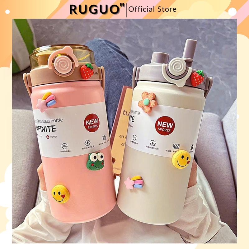 Bình giữ nhiệt Boss dung tích 1000ml inox 316 thiết kế đơn giản, màu sắc nhẹ nhàng có quai xách