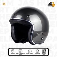 Gambar Helm Bogo List Chrome Gunmetal Glossy Custom - + TOPI PENDEK dari HelmPro Kota Bandung 1 Tokopedia