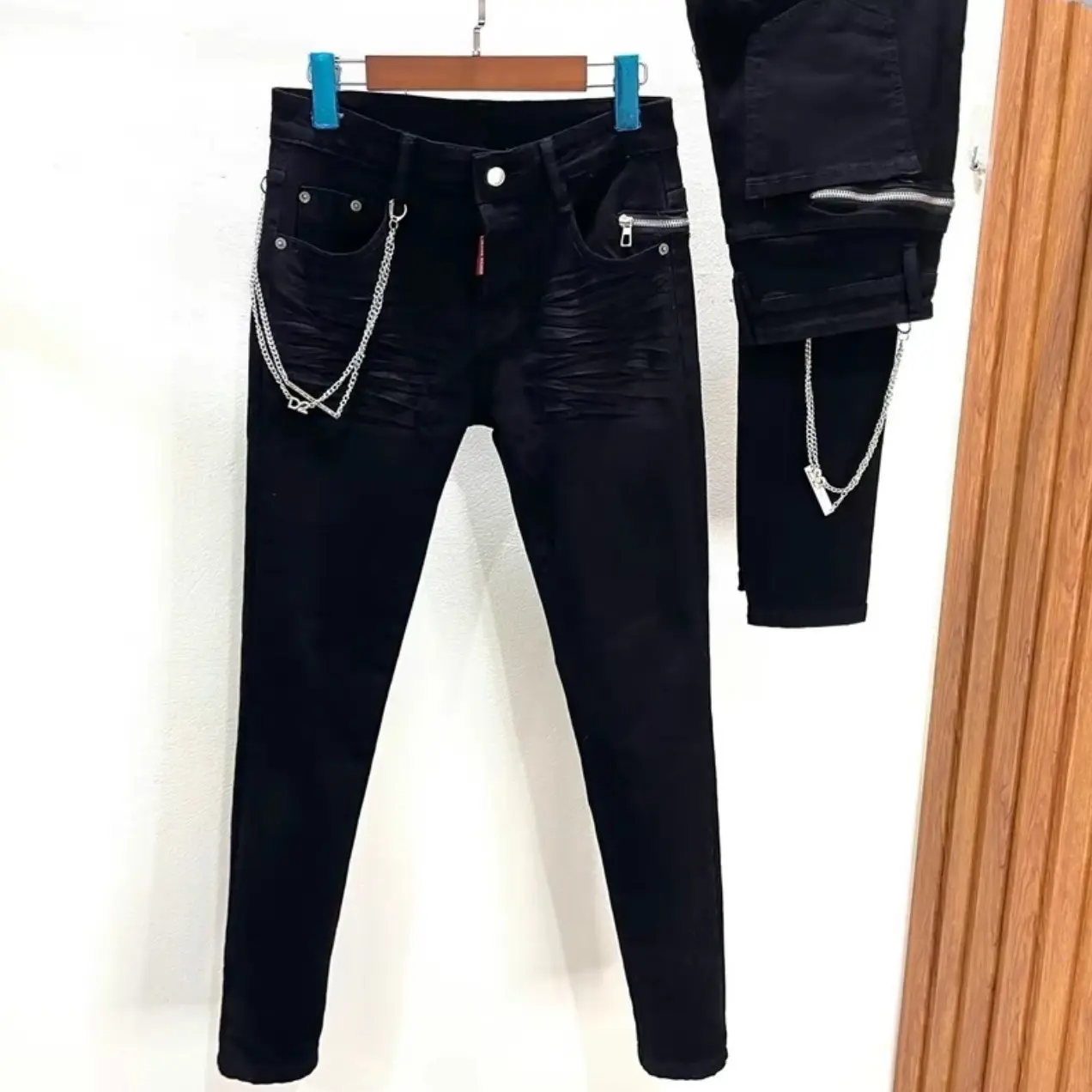 Quần jean đen nam ds khoá sườn 4 cúc, new