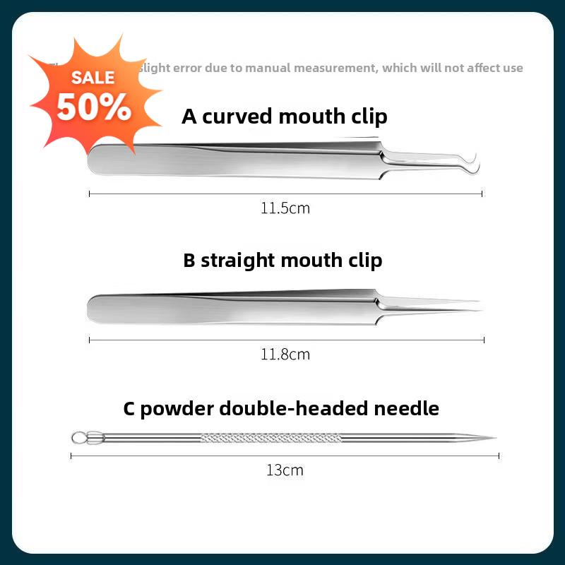  Bộ Kim Nặn Mụn Kẹp Tế Bào Nhíp Loại Bỏ Mụn Đầu Đen Dụng Cụ Lấy Nốt Ruồi Siêu Mịn Độ Chính Xác Cao Dụng Cụ Đặc Biệt Cho Thẩm Mỹ Viện 