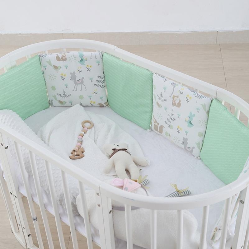 【Ready Stock】 6 Pcs Baby Cot Bumper Newborn Bed Soft Cotton Protector Pillows Infant Cushion 8