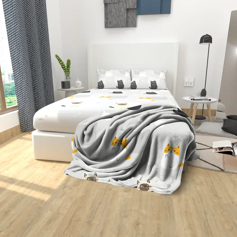 BUNDLING SET - Valenita Sprei set dan Selimut Bulu 3
