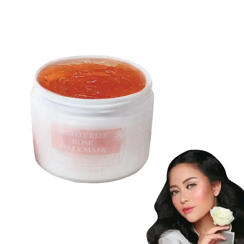EILEEN GRACE  Moisturize Rose Jelly Mask 300ml Hitam Hyaluronic Masker Wajah Mencerahkan 0