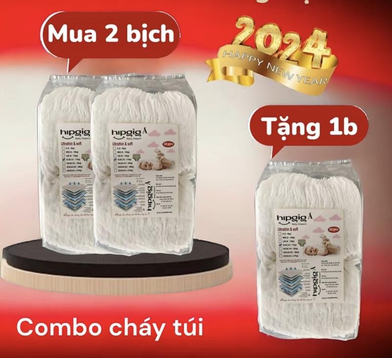   combo tiết kiệm áp mã  150 miếng bỉm Hipgig Cho Bé 