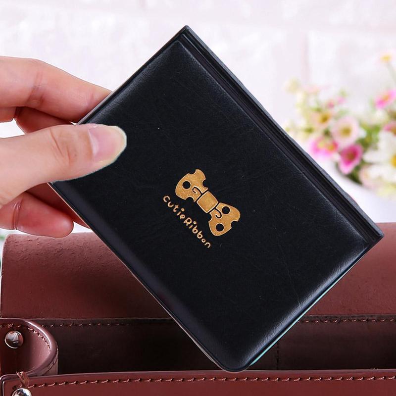 Korean Cute Cartoon Shiny Coin Card Holder Romantic Bow Decoration Card Holder 12 Digit PU Card Holder 7