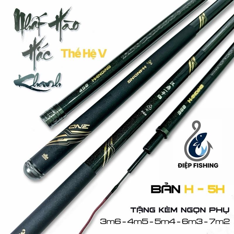 Cần câu đài Nhất Hào Hắc Khanh TH5 - 5H ( PBl 28i ) bản H chuyên săn hàng, đi kèm ngọn phụ Bắt Cá Fishing Đi Câu Câu Cá