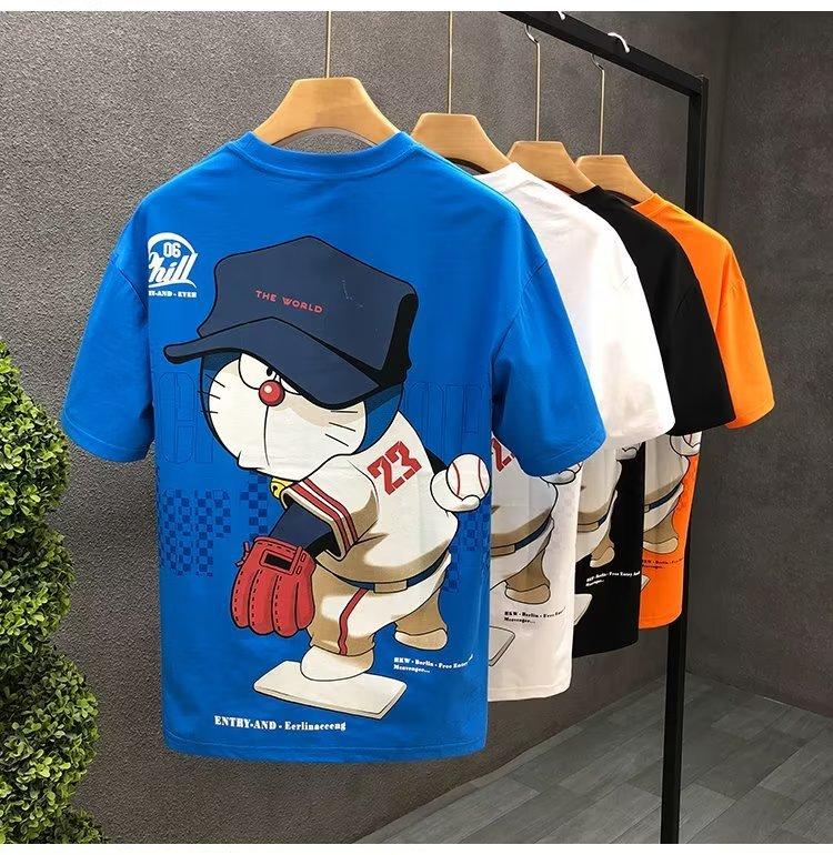 Product Introduction of Áo Thun Cotton, ngắn Tay, In Hình Hoạt Hình, Dành Cho Nam Giới, Hàng Mới Về Mùa Hè, Thiết Kế Thanh Niên, Cổ Tròn, Áo Tay Lửng 26