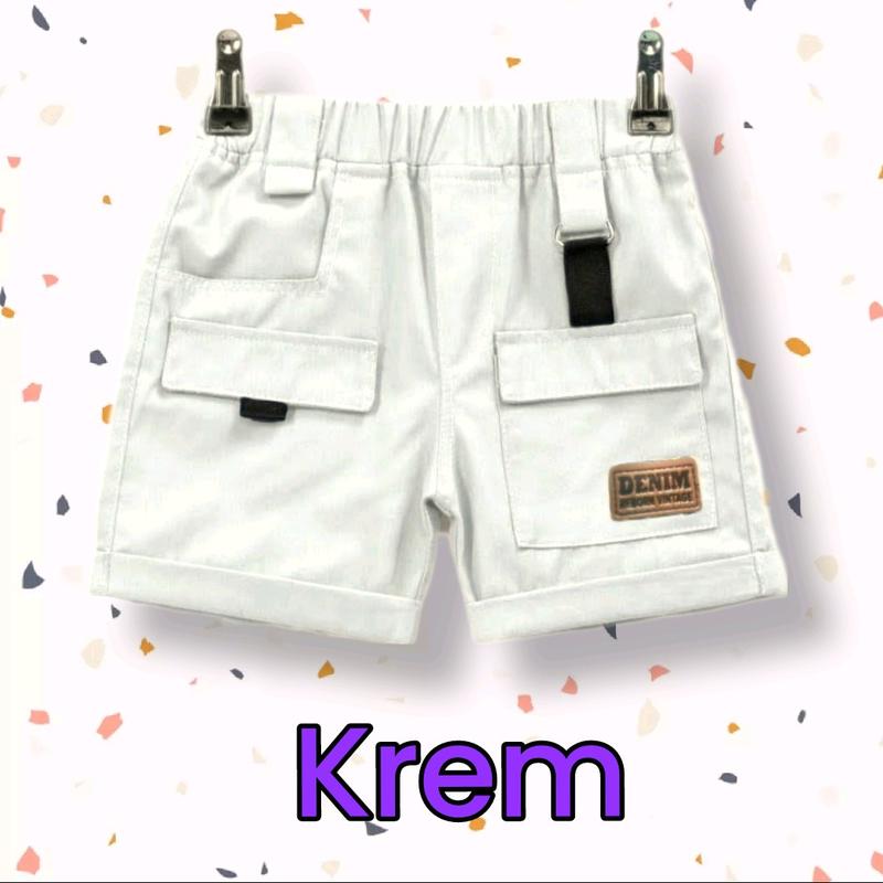100 rb 3 pcs Celana Pendek Cargo Anak / Celana Cargo Short Pants usia 1 - 10 4