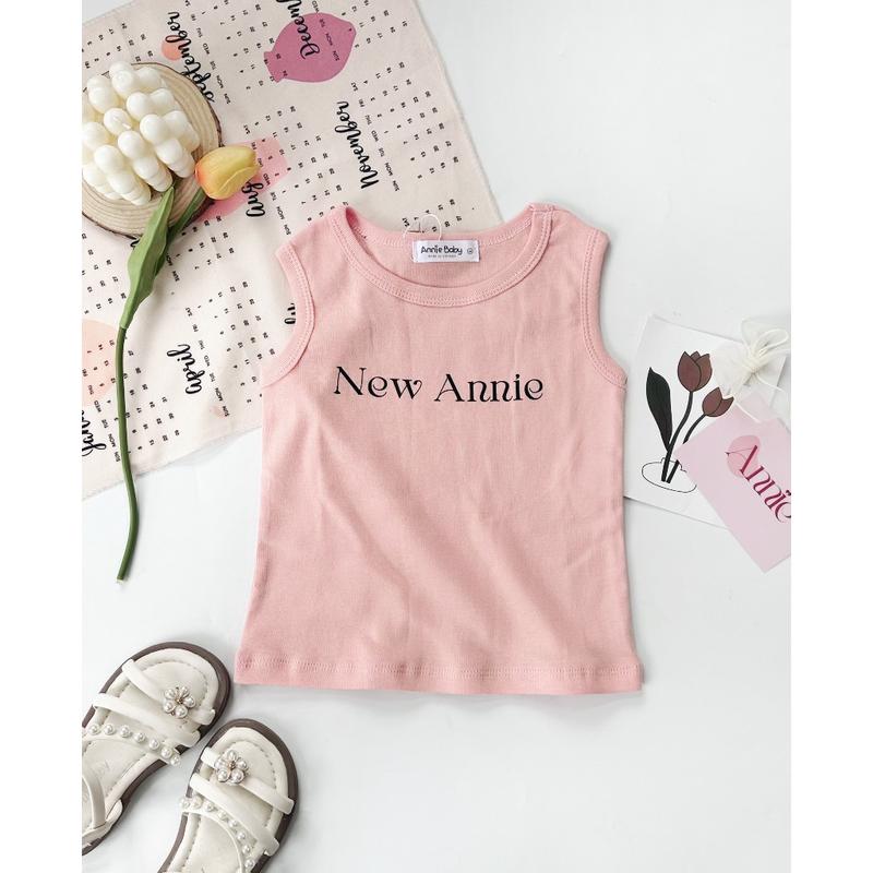 Áo ba lỗ bé gái size đại Anniebaby áo thun sát nách mùa hè cho bé gái từ 13 đến 46kg Quần áo trẻ em AO24024 Cotton 3