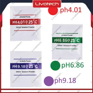 LIVO 1 Set Serbuk Kalibrasi pH meter bubuk calibrate buffer powder Solution