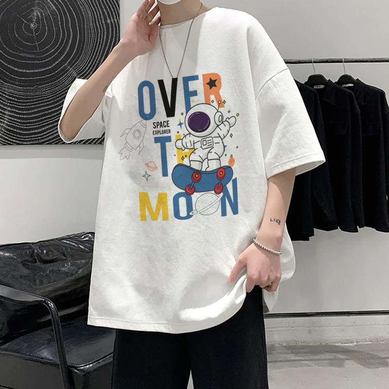 Áo thun Over the moon áo phông nam nữ unisex form rộng tay lửng chất thun mềm mỏng nhẹ