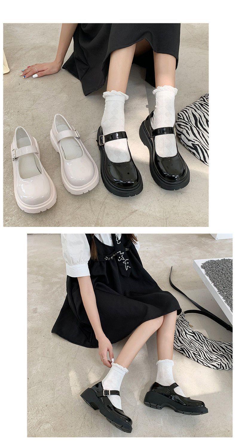 Product Introduction of Giày Da Nữ, Phong Cách Mary Jane, Ngoại Cỡ 41-44, Giày Đế Bằng Mỏng Mùa Hè, Thích Hợp Mặc Với Váy JK, Đế Dày, Nhẹ, 41 Shoes 8