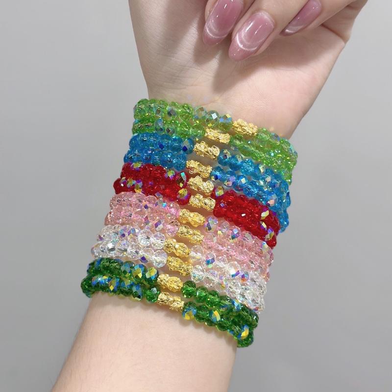 Hoàng Phát Diamond Vòng Đeo Tay Chuỗi Đá PL Nhiều Màu Sắc Màu Xanh Lá - Hồng - Đỏ - Xanh Dương Tỳ Hưu 24.K PLTH