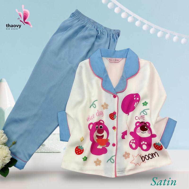Đồ Ngủ Dài Tay Dành Cho Bé Gái 10-50 Kg- Đồ Bộ Pijama Shopthaovykids 3