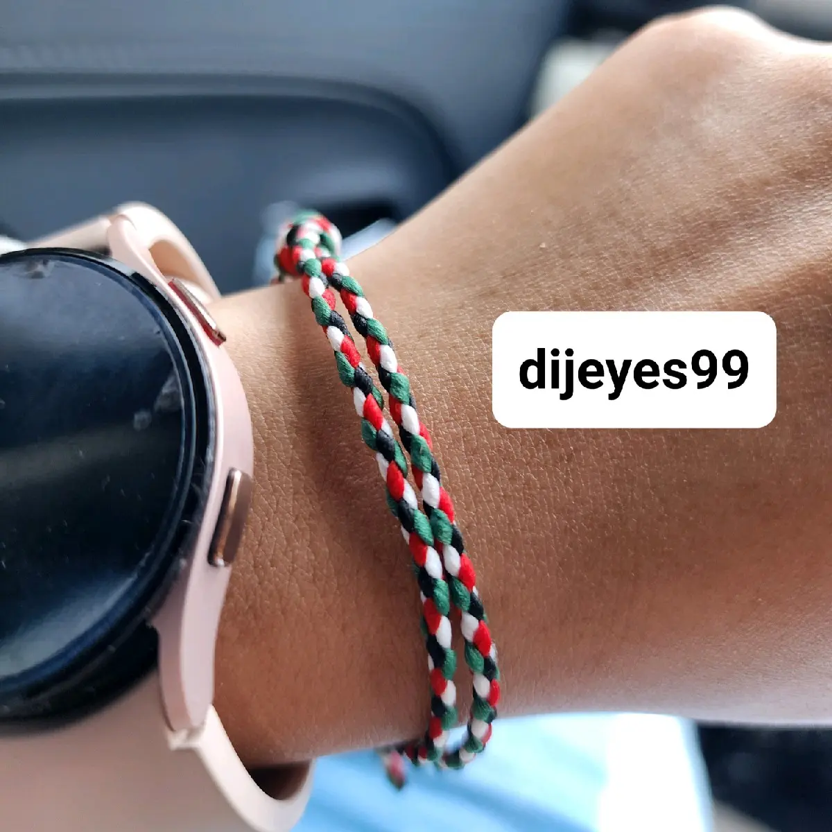 Tali gelang / tali bahan gelang / Tali motif warna Palestina Palestine / diy / kerajinan tangan / tali ulir / gelang tali