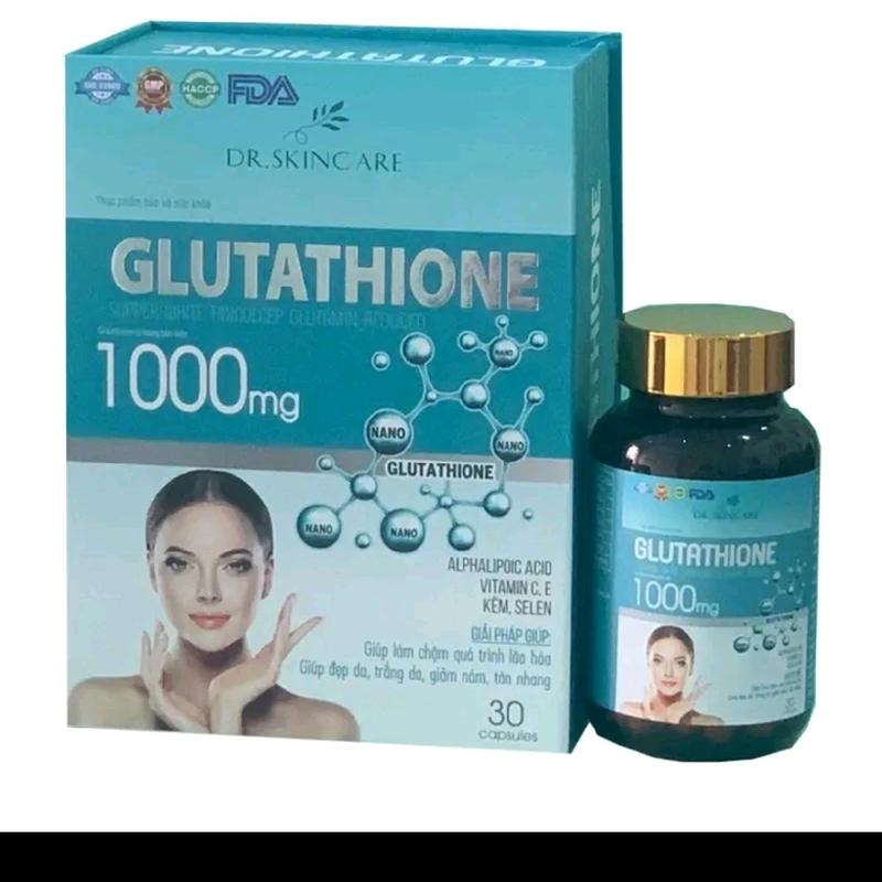 Viên uống đẹp da Collagen Nano Glutathione 1000mg giúp căng mịn da, trắng hồng da, giảm nám sạm da - Hộp 30 viên 0