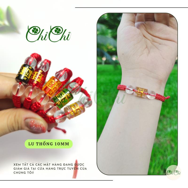 Chi Chi Vòng tay lắc tay chỉ đỏ may mắn Lu Thống Khắc Chữ Phạn Ommani 10li - MS033 Phụ Kiện
