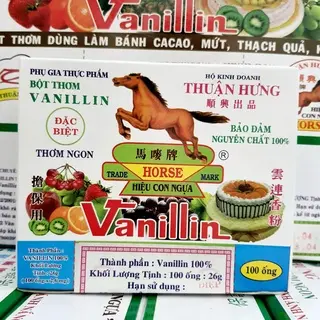 Bột Hương Vani Thuận Hưng Hiệu Con Ngựa (Vỉ 10 Ống) – Hương Vị Tự Nhiên Cho Món Ăn Thêm Hấp Dẫn
