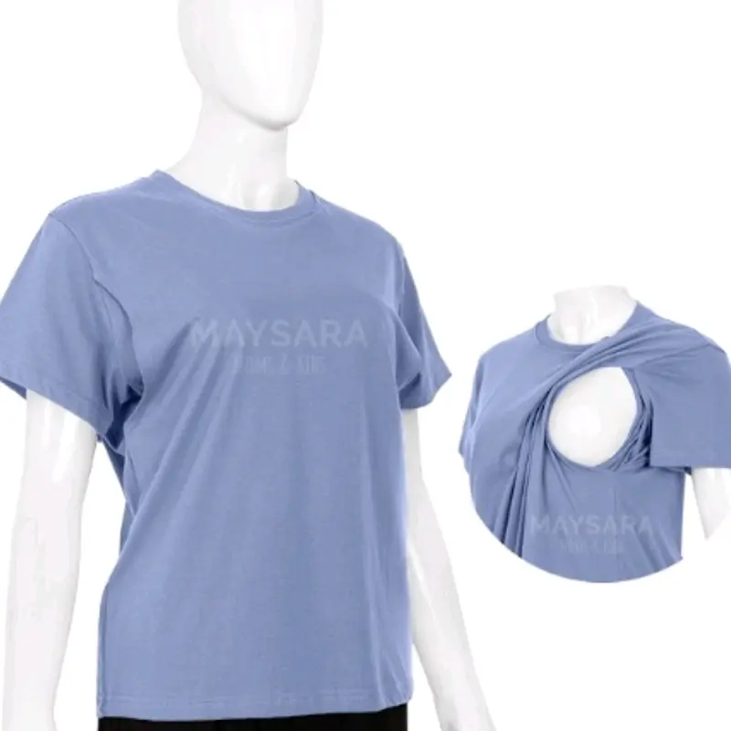Baju Menyusui Buka Samping Kiri Kanan - Kaos Bahan Adem Nursing Wear Nyaman untuk Busui 5