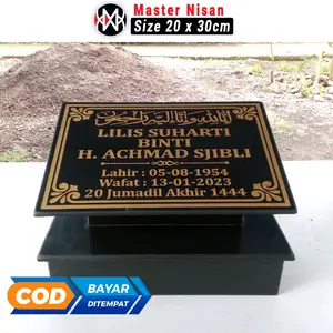 Batu Nisan Kuburan Granit Plus Dengan Dudukan Tugu Terlaris Berkualitas