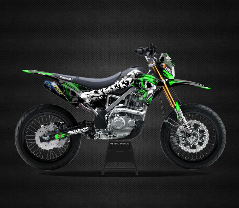 Decal Sticker KLX BF Xtreme 150 Stiker KLX Fullbody Supermoto KLX BF Graffiti KLX 007 0