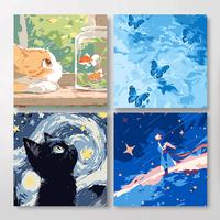 Gambar DONMI Paint By Number Canvas 40x50cm Motif Bunga – DIY Lukisan Mewarnai Angka Set Cat Kuas untuk Pemula - 25929-21 dari Donmi store Kab. Tangerang 3 Tokopedia