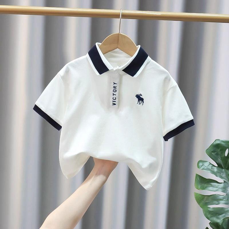 Product Introduction of Áo Polo ngắn Tay Cho Bé Trai, Hàng Mới Về Mùa Hè 2024, Cổ Áo bẻ xuống Thường Ngày Cho Trẻ Em, Áo Thun Mỏng, Cho Trẻ Em Lớn Tuổi, Áo Tay Lửng 1