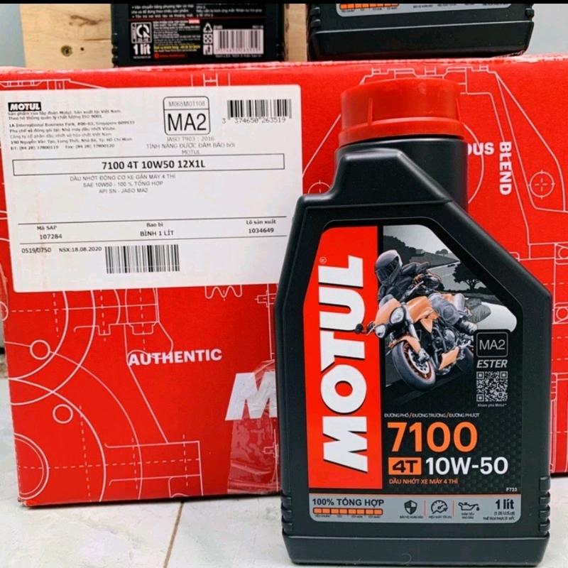 [Motul 7100] Nhớt Motul 7100 10W50 cho các dòng xe số, xe côn tay, xe mô tô - cấp nhớt 100% tổng hợp - có chiết lẻ - chính hãng 7