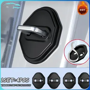 Mobildage 4PCS Bantalan Peredam Pintu Mobil Anti Debu/Karat Cover Anti Getaran Kunci Mobil Car Door Lock Cover Silikon Ditingkatkan Car