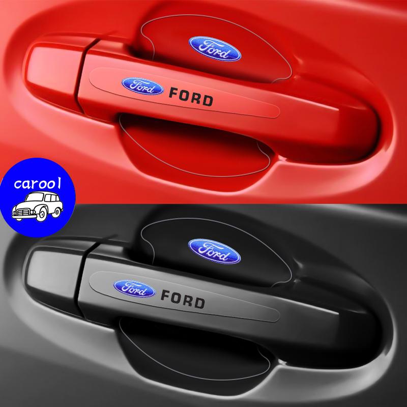 Miếng Dán Tay Nắm Cửa Xe Hơi 8 Miếng Màng Bảo Vệ Chống Trầy Xước Cho Ford Focus MK2 MK3 MK5 MK7 Ranger Fiesta Phụ Kiện Xe Hơi