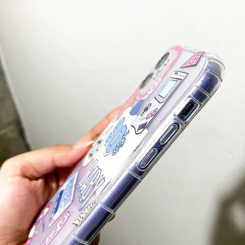 【SatSet.ind】 TRANSPARENT 90'S PINKY BABY iPh CASE ART CASE PINKY FOR iPh 6 6S 7 XS MAX 11 PRO MAX 12 PRO MAX 13 PRO MAX 13 MINI bumper silikon casing cover 3