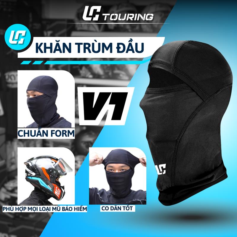  Khăn trùm đầu chống nắng chất liệu Thun co dãn thoáng khí LC Touring Style - Cường KYT Shop 