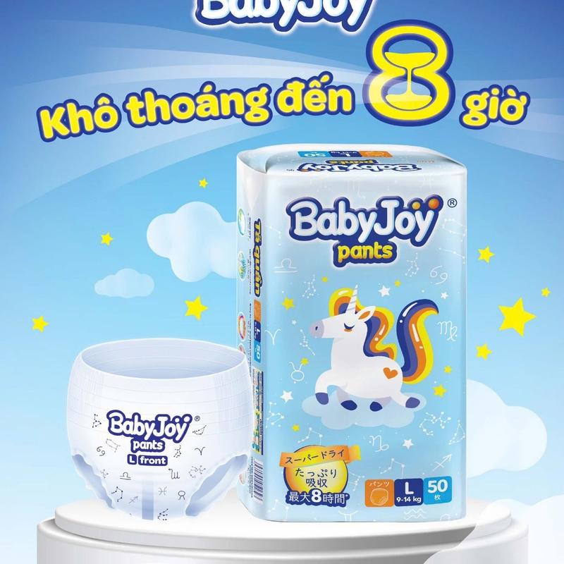 (Tặng Quat mini kep bàn khi mua 2 bịch) :Comnbo 1 bịch - 50Tã/ Bỉm Quần Baby Joy mới mỏng thoáng chỉ 2mm Công nghệ Nhật sản xuất tại VN -Cho Bé Nữ Women bỉm tã  dán bỉm bỉm bỉm bỉm tả bỉm tả