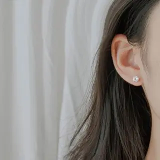 Khuyên tai,bông tai mạ bạc đá trắng đính đá zircon toàn diện cho nữ 5