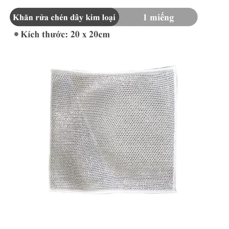 COMBO 50 Khăn vải lưới dây kim loại lau rửa bát đĩa, rửa chén bát, cọ xoong nồi đa năng Cotton 2