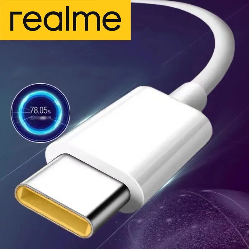 Realme Charger Original Fast Charging 2.4A Type C Cable For Android Charger USB Data Line Type-C c15 c12 c3 c11 5i