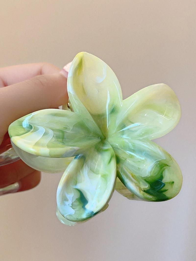 Product Introduction of Cute Flower Design Hair Claws, Colorblock & Tie Dye & Floral Pattern Hair Claws, Fashion Hair Accessories for Women & Girls 2