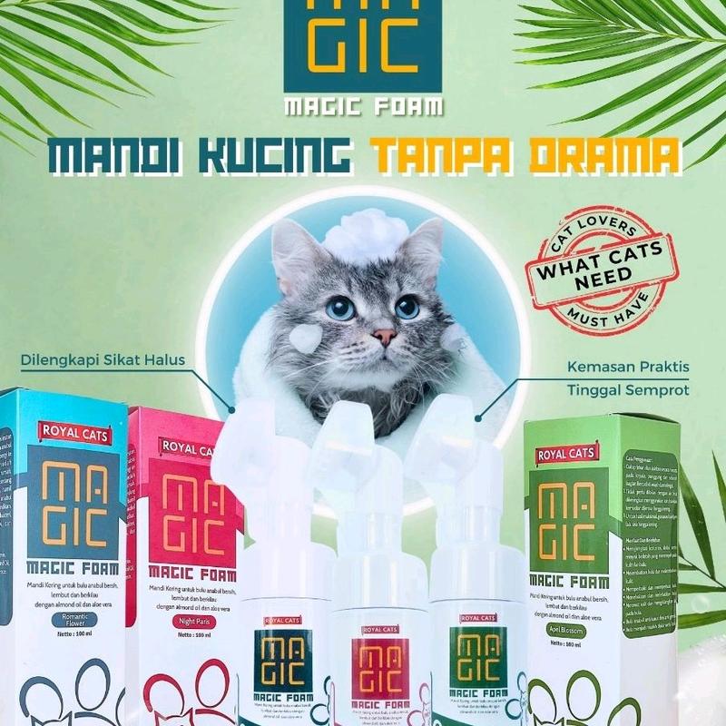 Magic Foam Dry Shampoo 100 ml mandi kering wangi tanpa bilas untuk anabul 3