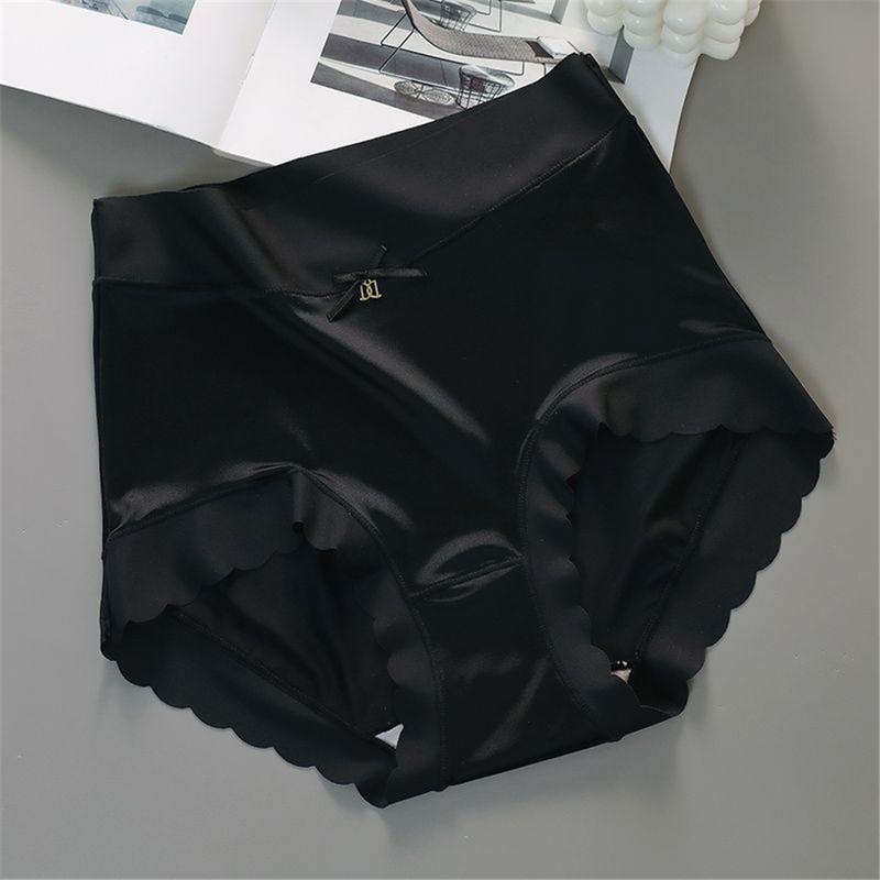 Đồ Lót Satin Lụa, Cạp Cao, Dành Cho Nữ, Lụa Lạnh Kháng Khuẩn, Liền Mạch, Thoáng Khí, Thoải Mái, Thân Thiện Với Làn Da, Quần Đùi Khỏa Thân Tam Giác Bụng Women Voi 7