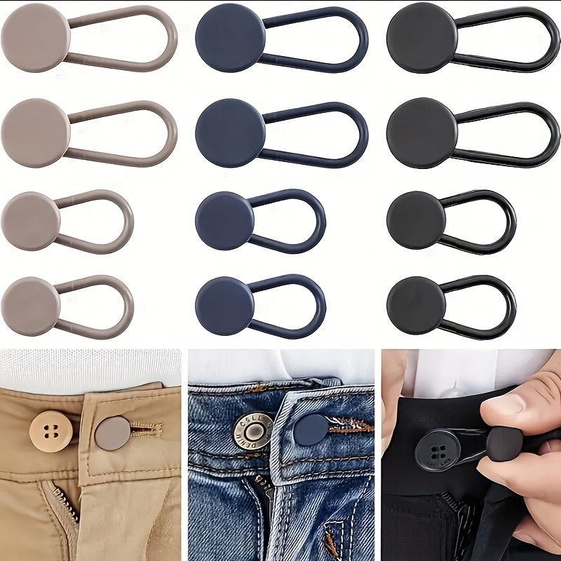 Bộ Mở Rộng Eo Quần Jean Có Thể Điều Chỉnh 6 Chiếc, Không Cần May, Mở Rộng Nút Có Thể Tháo Rời, Màu Đen Và Xanh Navy, Thiết Kế Rỗng Để Thoải Mái Và Vừa Vặn Hoàn Hảo, Lý Tưởng Để Mặc Thường Ngày, Du Lịch Và Sử Dụng Hàng Ngày 6