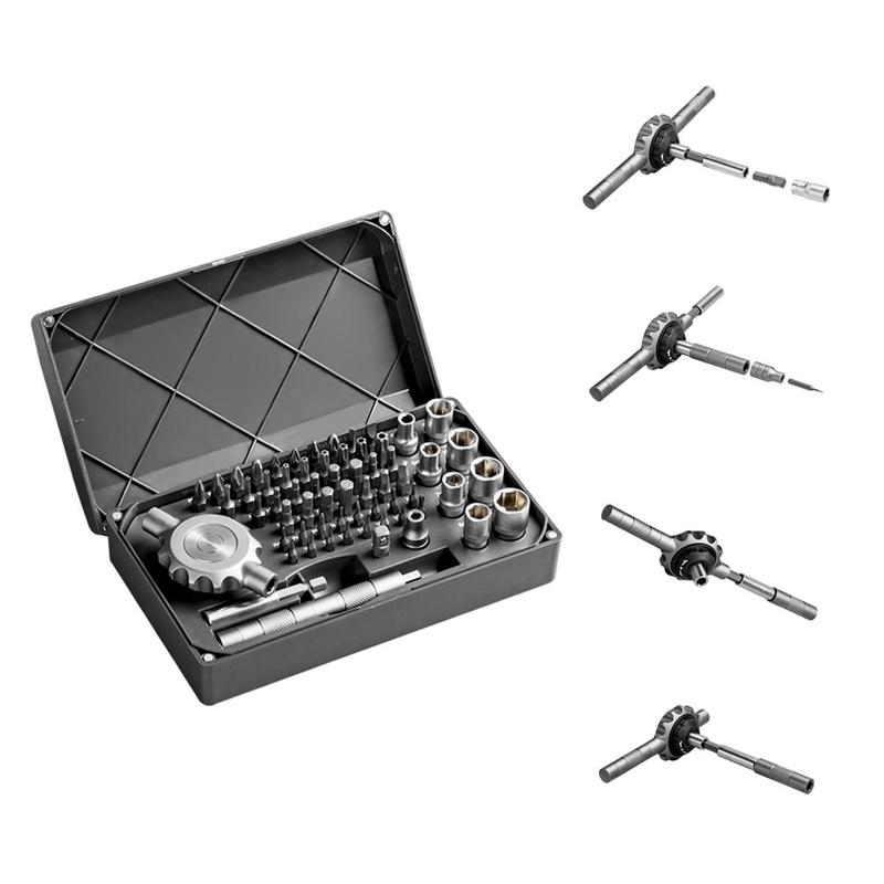 Magnetic Screwdriver Set, MultifunctionalScrewdriver Set with Detachable T-shaped RatchetHandle, Household Maintenance Tool Kit, Heavy Duty Hardware 7