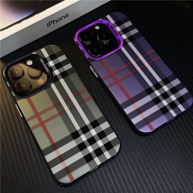 Ốp Kẻ Sọc Đen Trắng Dành Cho iPhone 14 15 16 Pro Max XR X Xs 14plus 15plus 16plus IP 11promax 11 12 13 Promax 8Plus Ốp Điện Thoại Cứng Chống Rơi Phụ Kiện Case