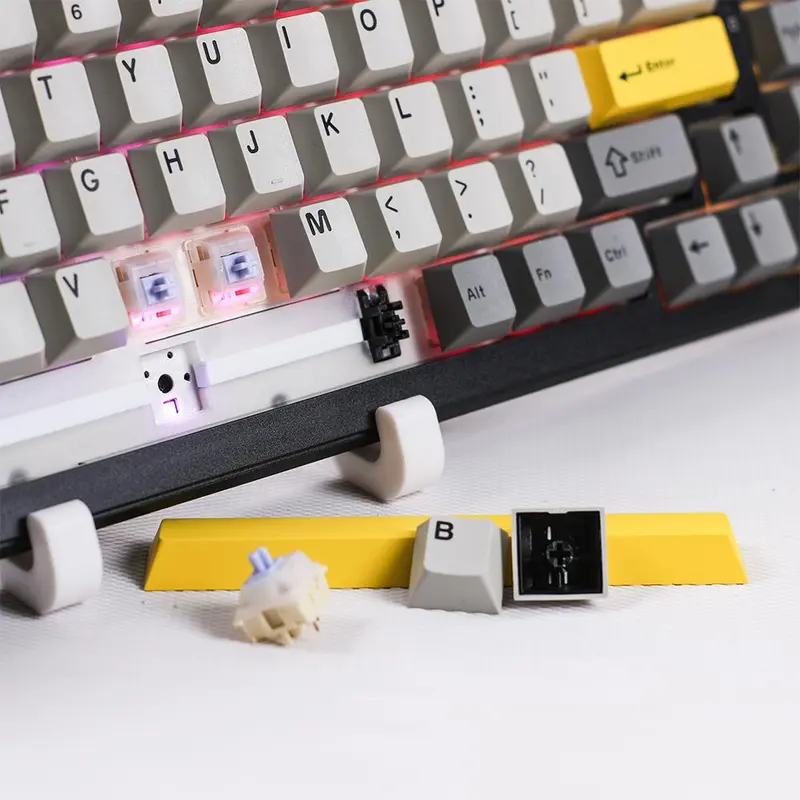 Ajazz AK820 MAX 75% Mechanical Keyboard 3-Mode RGB with 0.85 TFT Color Screen and Volume Knob Gasket Mount Hotswappable for all keys 5