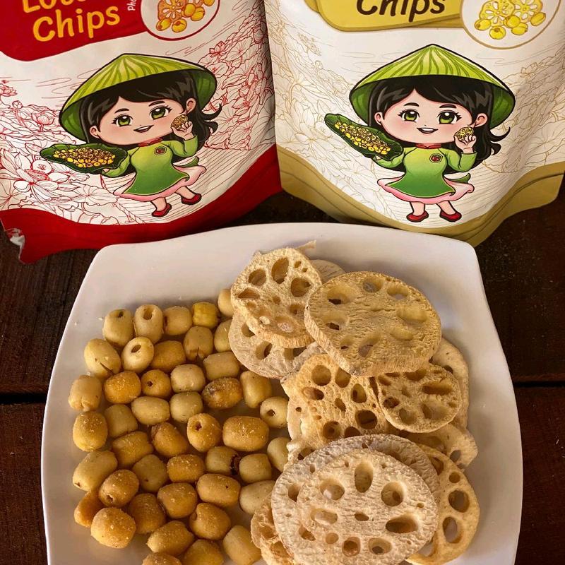 COMBO 2 GÓI CỦ SEN VÀ HẠT SEN SẤY MIX 2 VỊ: NGUYÊN VỊ VÀ PHÔ MAI CAY ĐẶC SẢN ĐỒNG THÁP 2