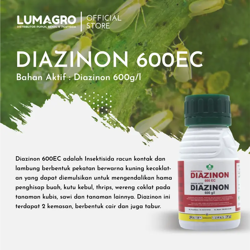 Insektisida Diazinon 600EC 100ml Pengendali Hama Penghisap Buah Pada Tanaman 1