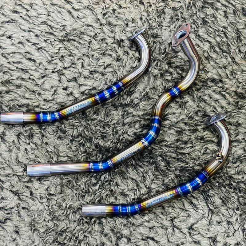  CỔ PÔ TITAN TL TITANIUM DÀY 1.5MM MÀU KHÒ VẢY BÓNG LẮP CHO XE MÁY Phụ Tùng Phụ Kiện 