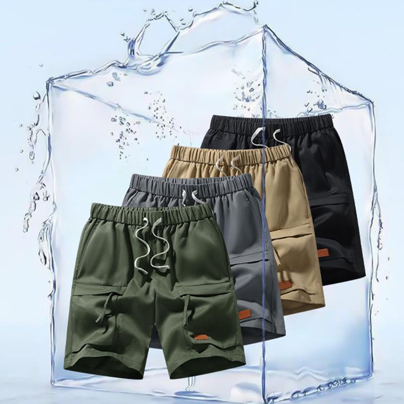 2025 Summer Men's Lightweight Ice Silk Shorts - Breathable Quick-Dry Casual Athletic Cargo Shorts (Plus Size) 1